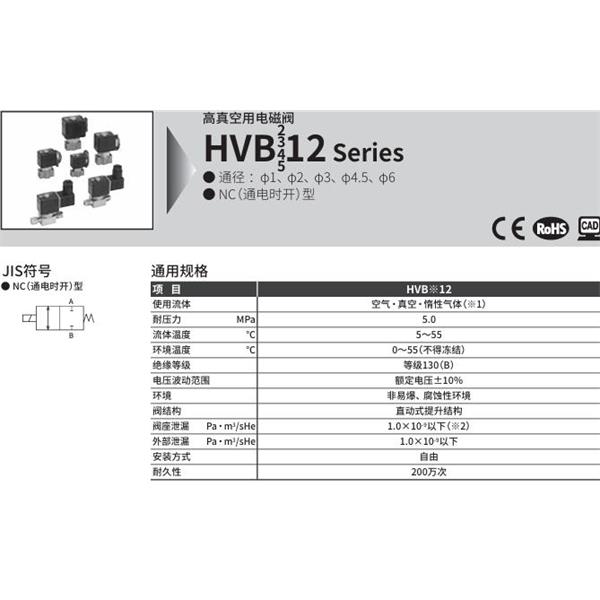 CKD喜開理先導(dǎo)式2通電磁閥HVB212-4RM-Z-2CSB-DC12V